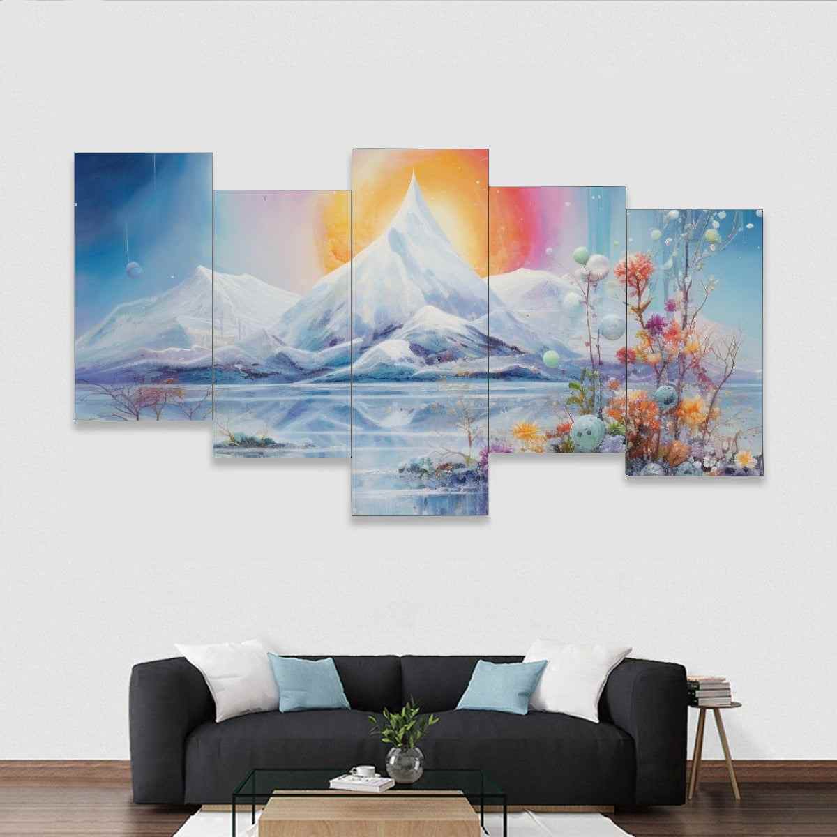 Framed five-piece Mural paintings PODSAVVY LIVING