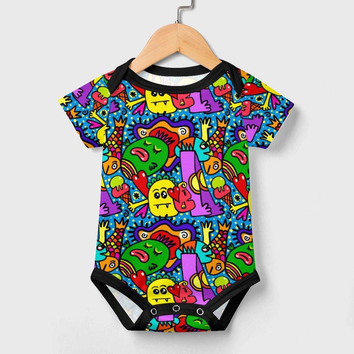 220gsm Faux Cotton Short Sleeve Baby Romper