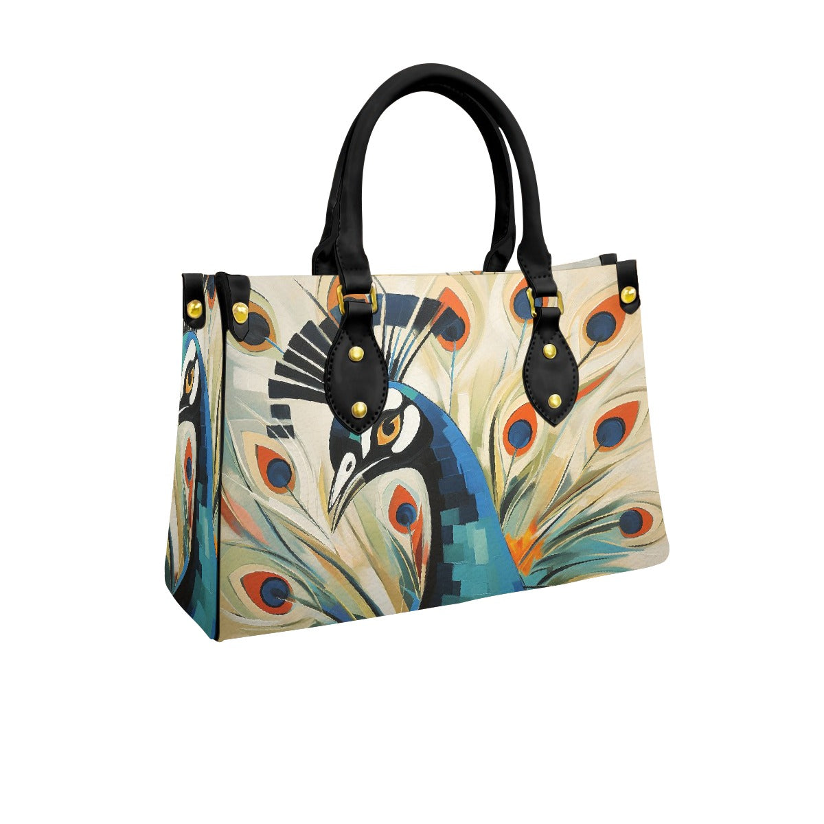 Women's Tote Bag With Black Handle