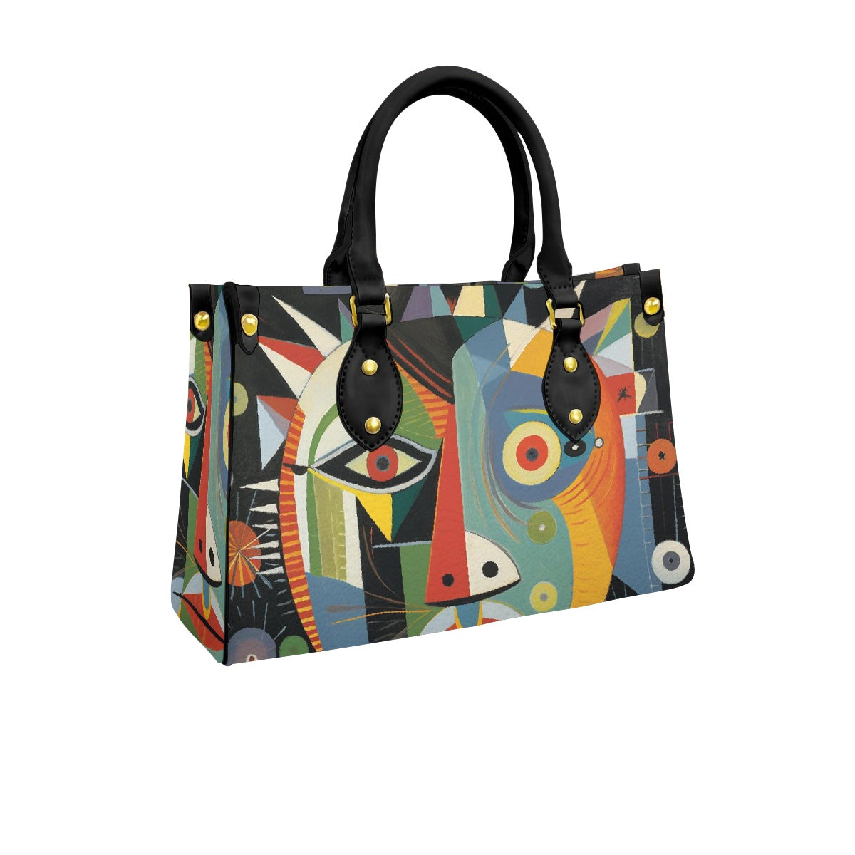 Women's Tote Bag With Black Handle