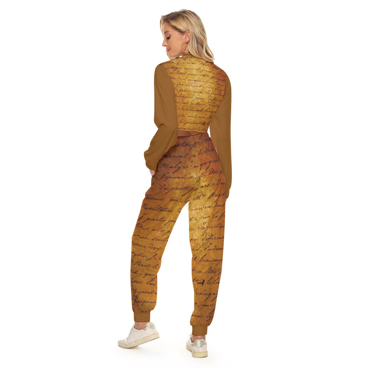 Women's Crop Sweatshirt Suit