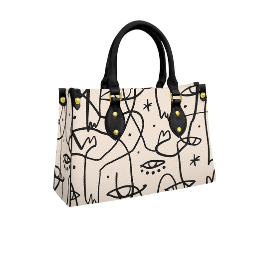 Women's Tote Bag With Black Handle