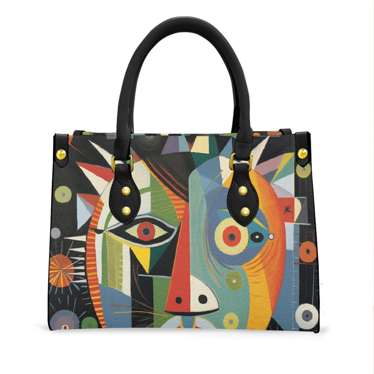 Women's Tote Bag With Black Handle