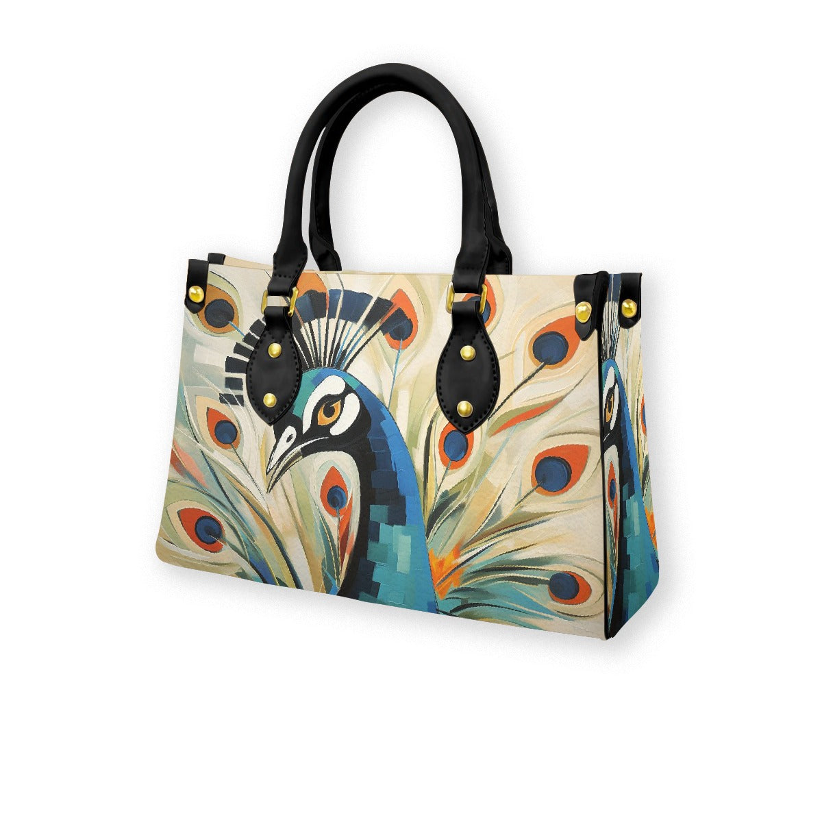 Women's Tote Bag With Black Handle