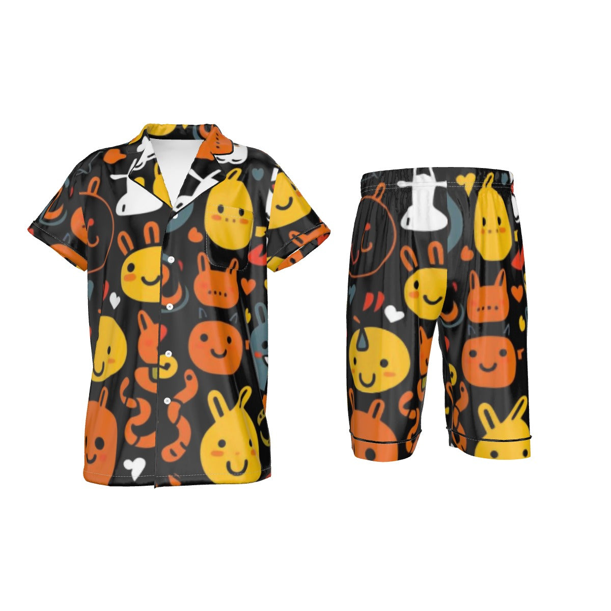 Kid's Imitation Silk Short Pajamas