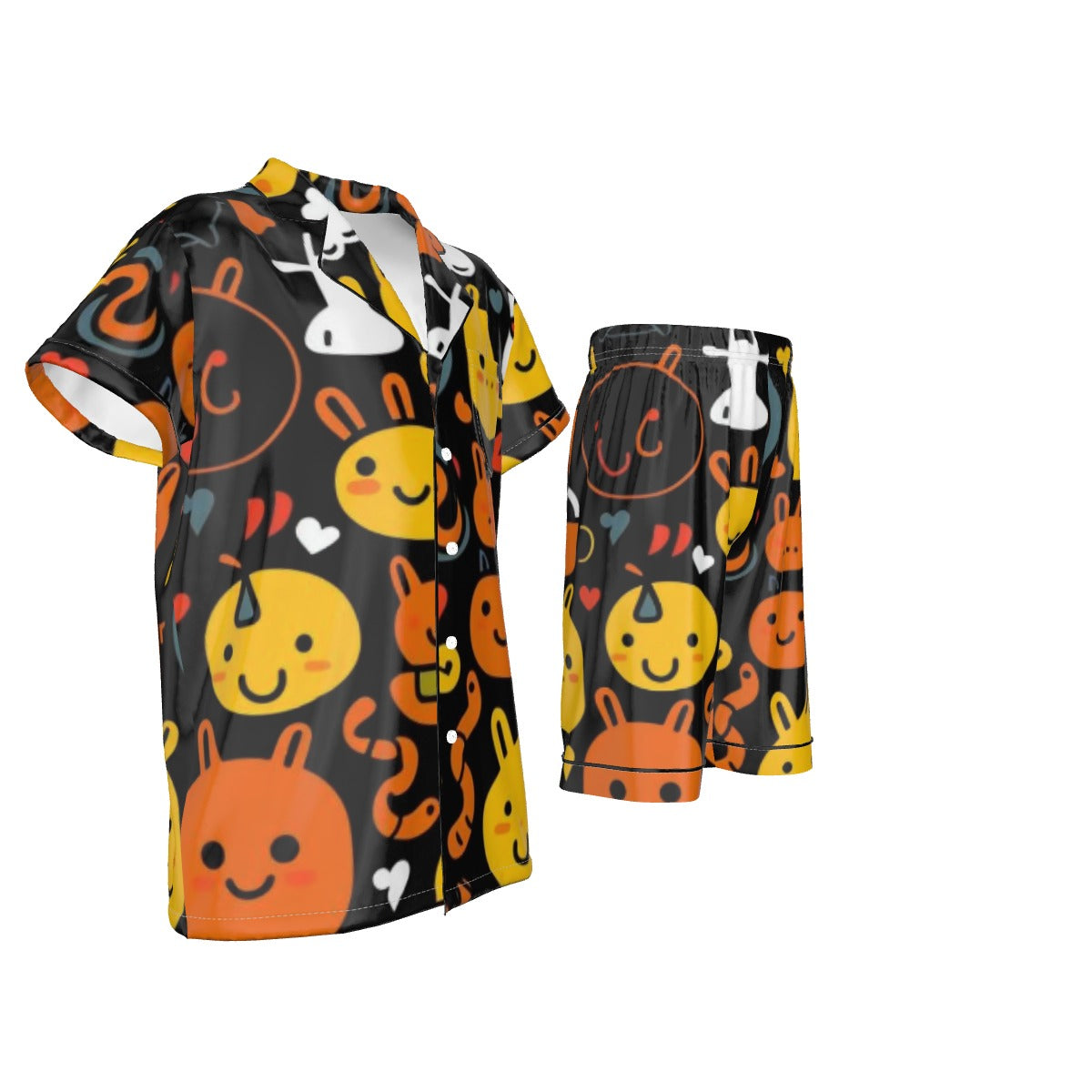 Kid's Imitation Silk Short Pajamas