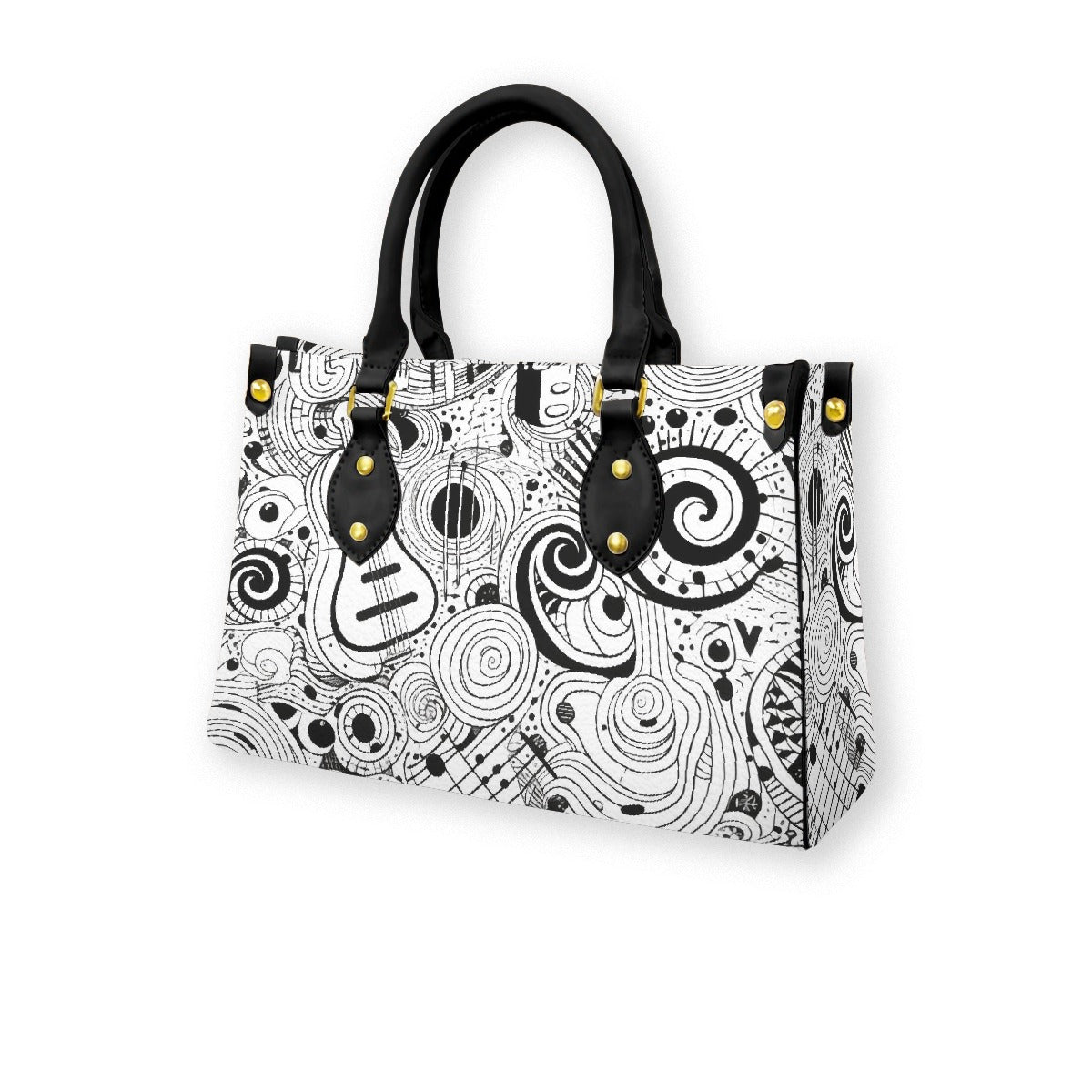 Women's Tote Bag With Black Handle