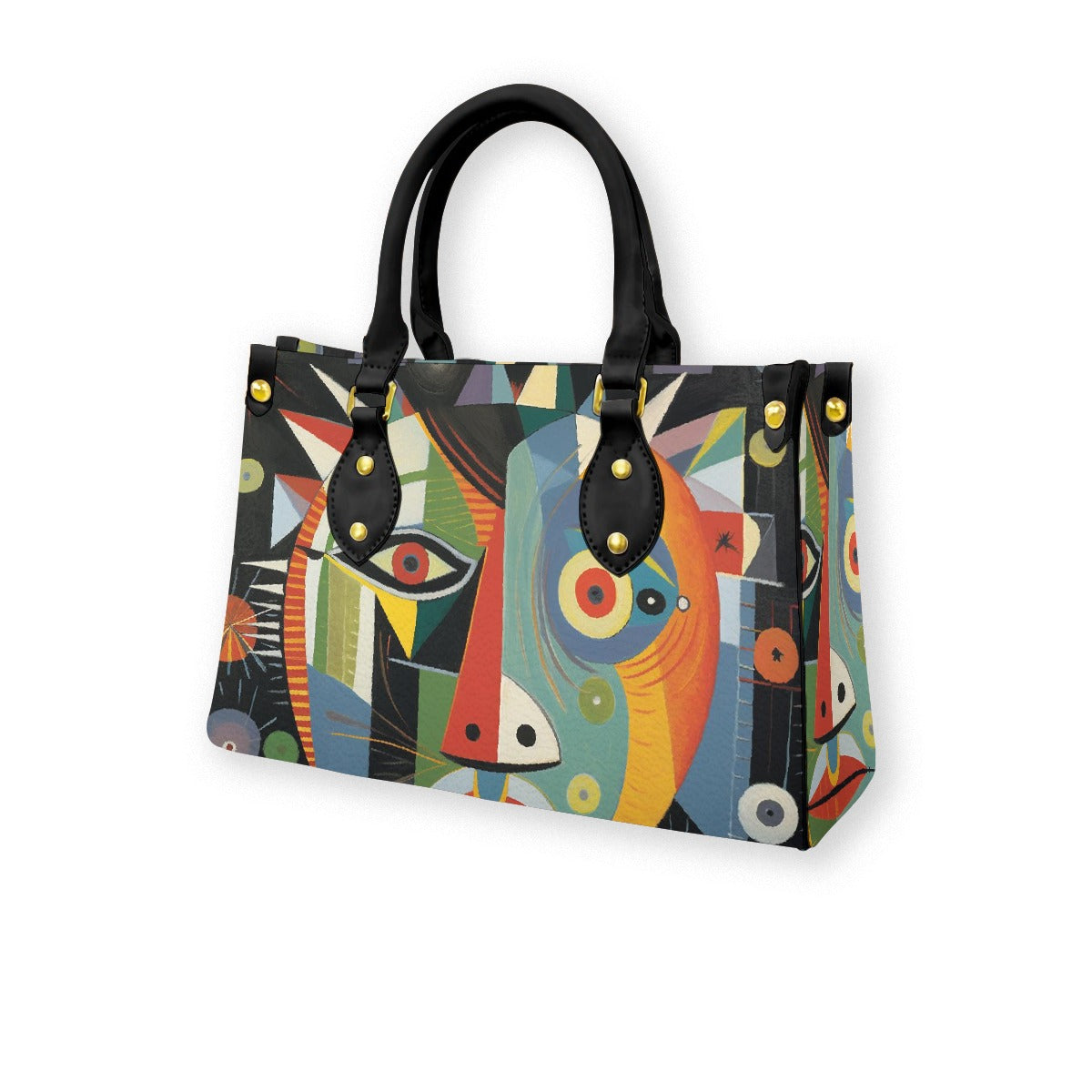 Women's Tote Bag With Black Handle