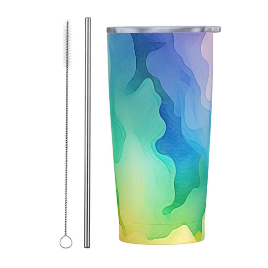 20oz Stainless Steel Straw Lid Cup,PODSAVVY LIVING                                               ,podsavvyliving.com