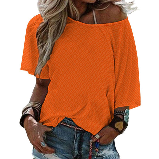 Women’s Off the Shoulder Half-Sleeve T-shirt