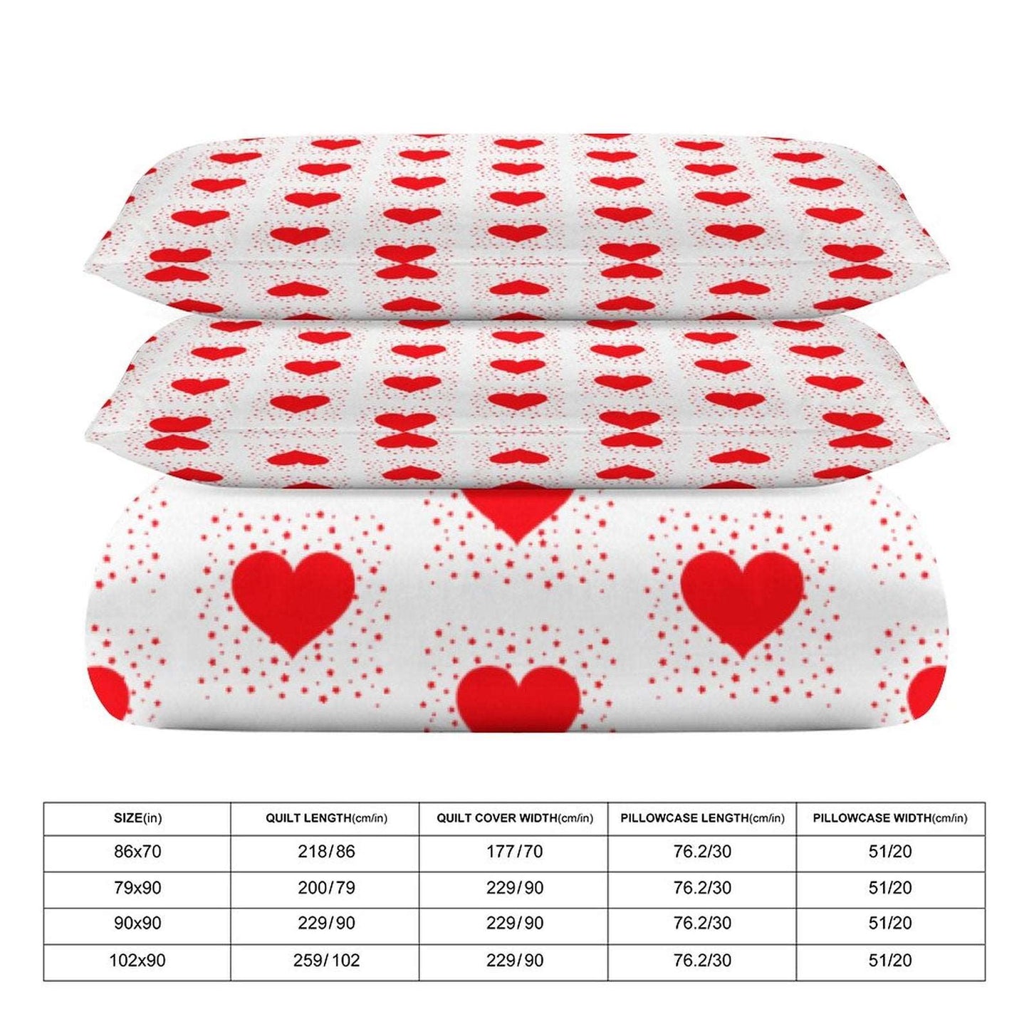 3-Piece Bedding Set-102"x90"/ 259x229cm