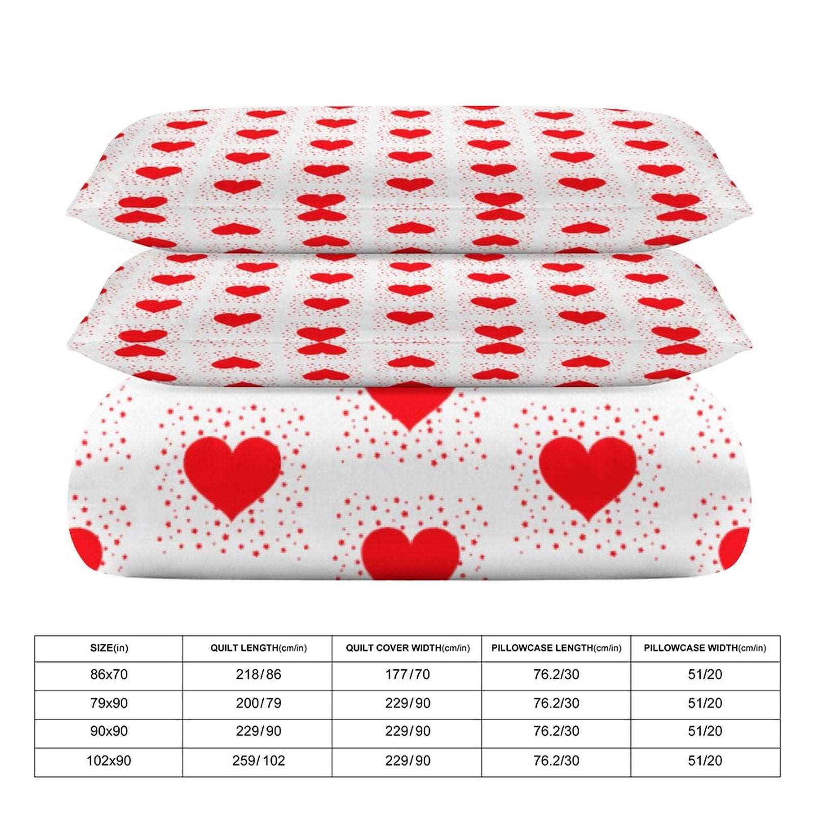 3-Piece Bedding Set-102"x90"/ 259x229cm