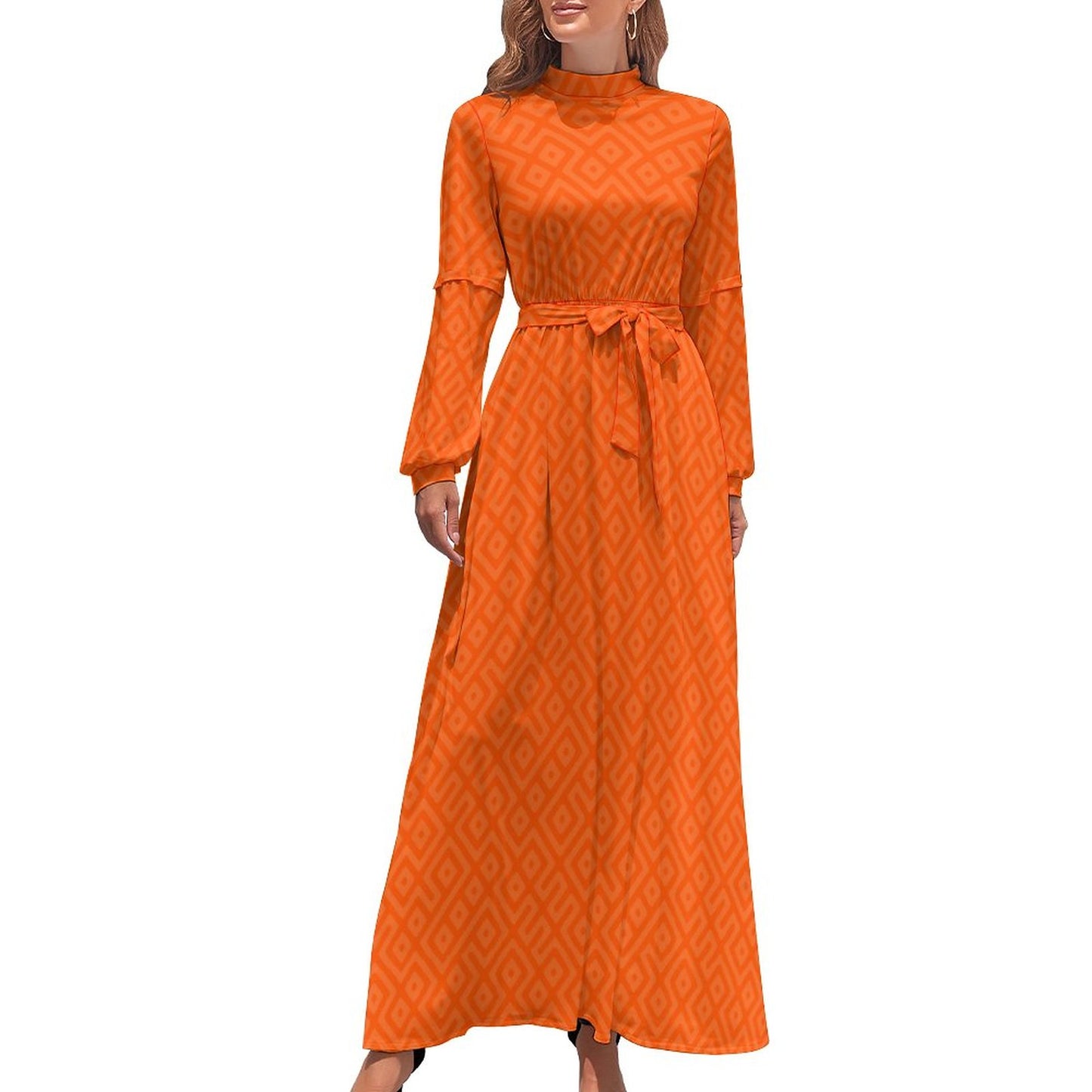 Turtle Neck Long Dress for Women