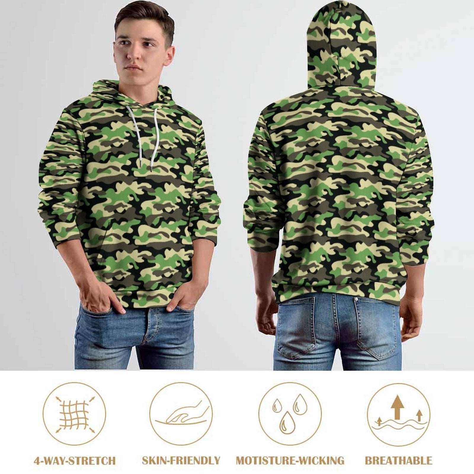 230gsm Men's Cool Hoodie with Double-layer Cap