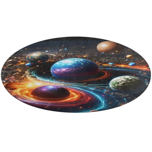 Round Coral Velvet Warm Floor Mat