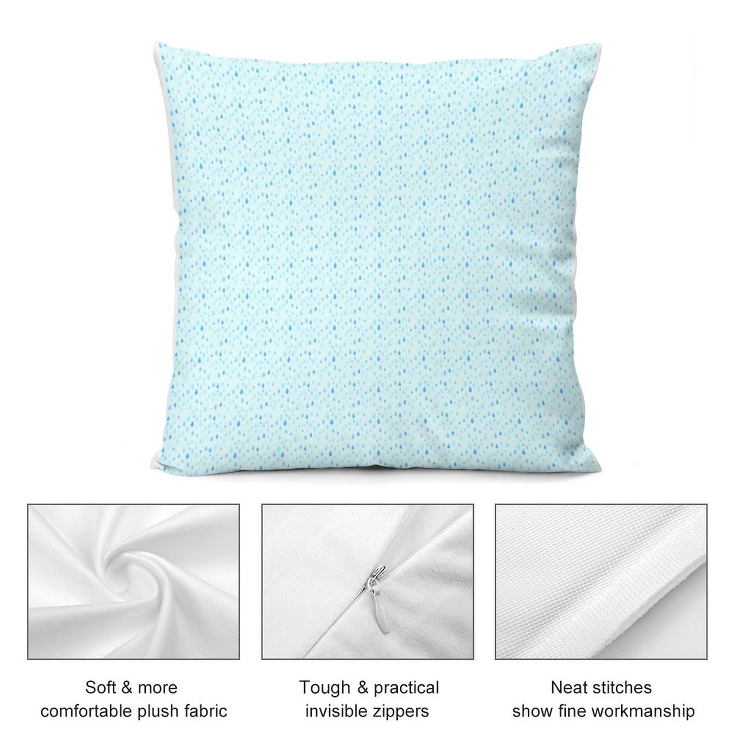 Pillow Case  (Pillow Excluded, Set of 2, Different Pics on 2 Sides)