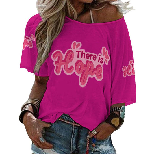 Women’s Off the Shoulder Half-Sleeve T-shirt