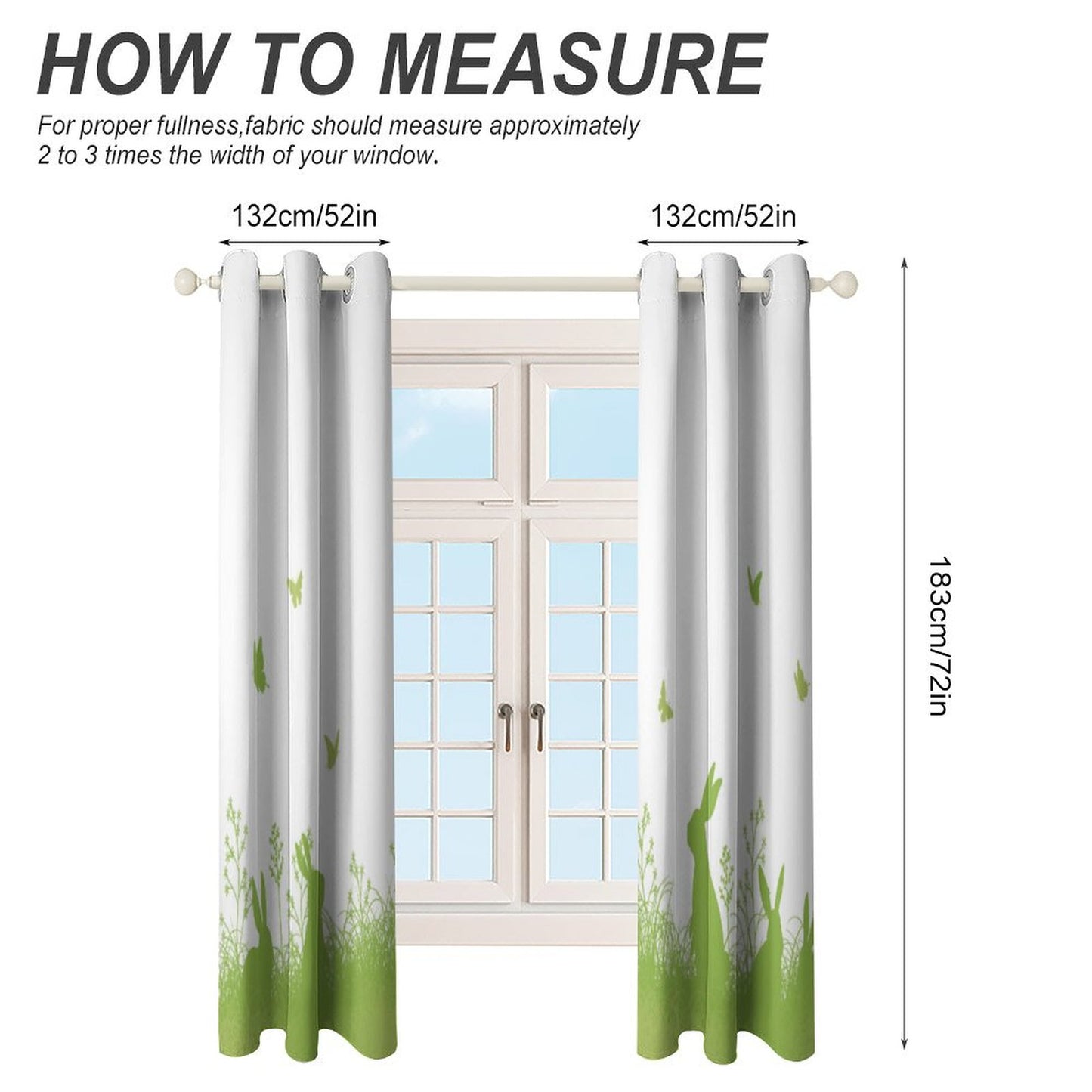 Grommet Curtain-52"x72"/ 132x183cm