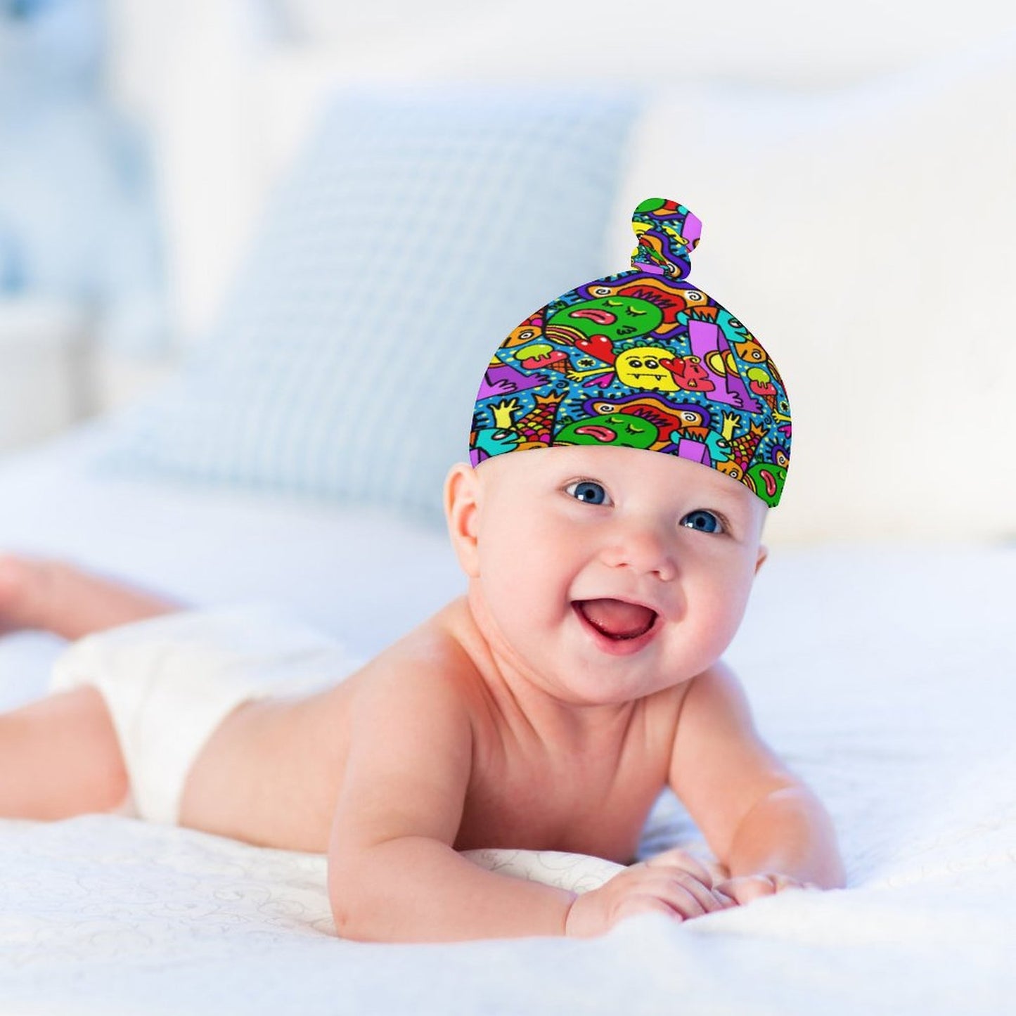 Top Knot Hat for Baby (A Set of 2)