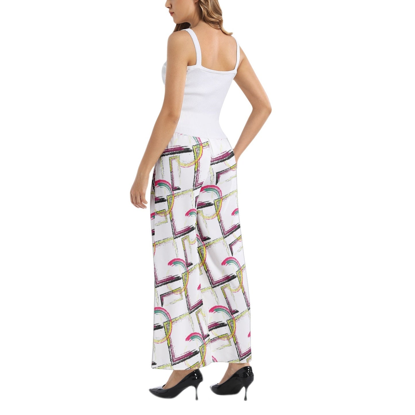 Elastic Waist Wide Leg Pant PODSAVVY LIVING