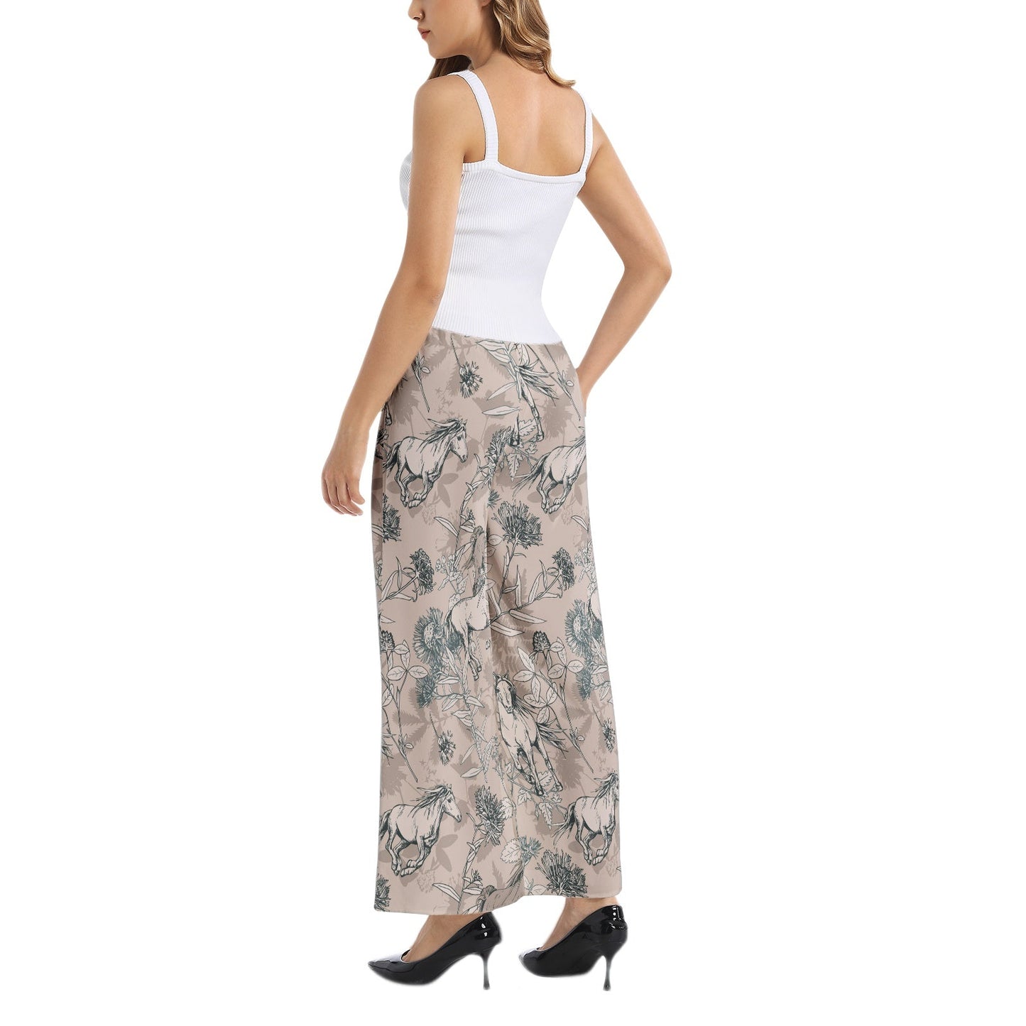 Elastic Waist Wide Leg Pant PODSAVVY LIVING