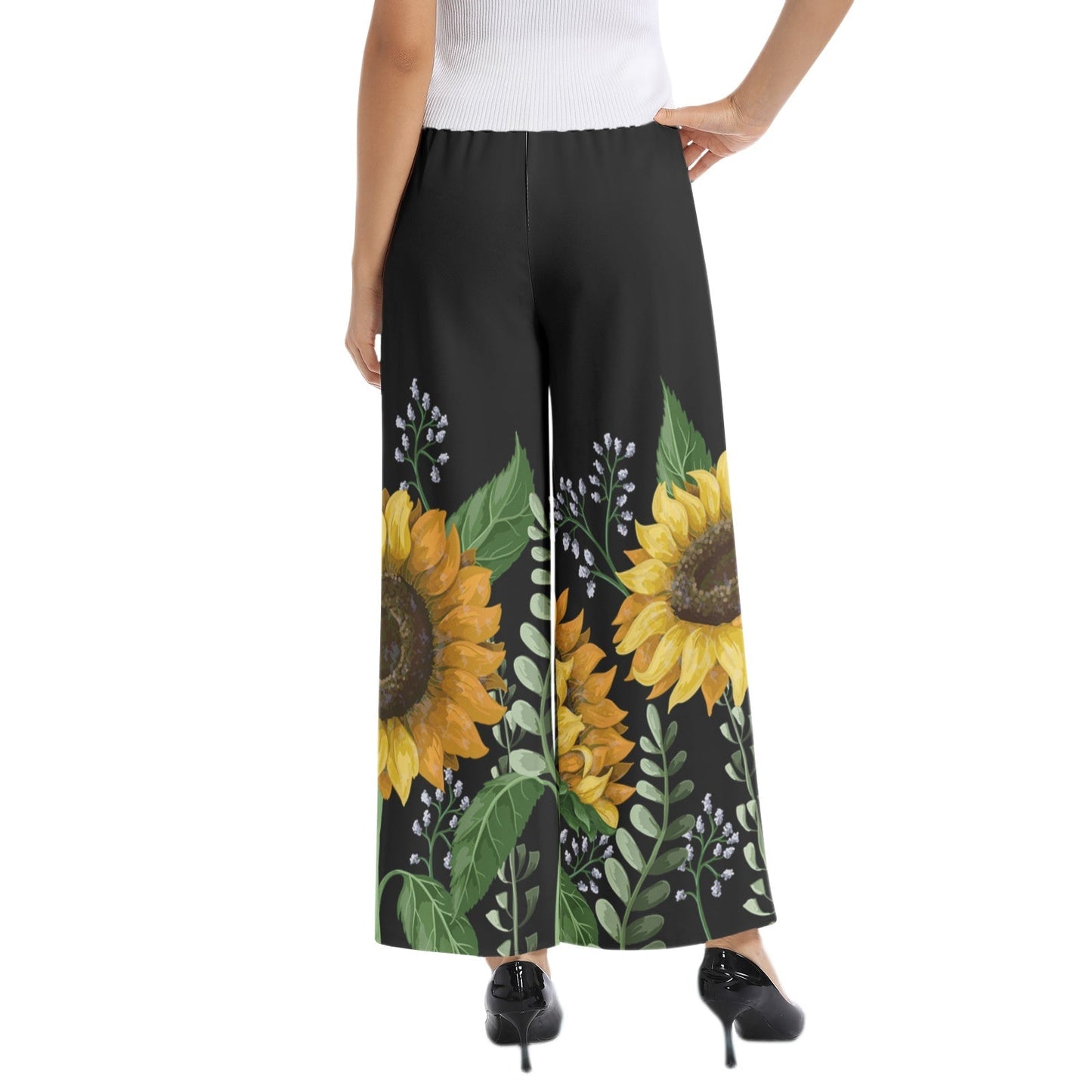 Elastic Waist Wide Leg Pant PODSAVVY LIVING