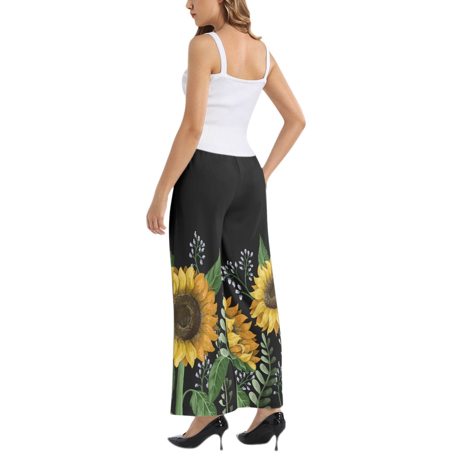 Elastic Waist Wide Leg Pant PODSAVVY LIVING