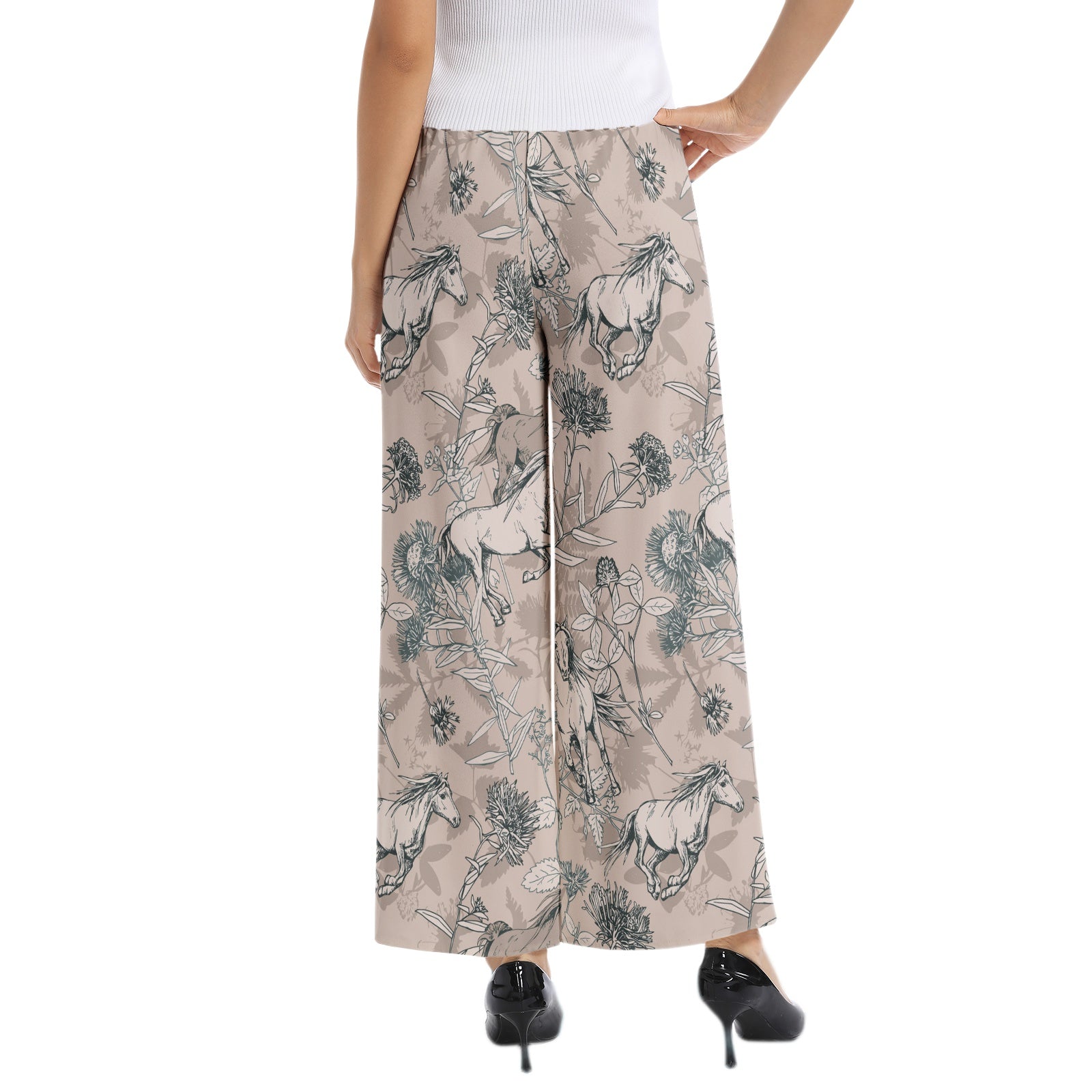 Elastic Waist Wide Leg Pant PODSAVVY LIVING