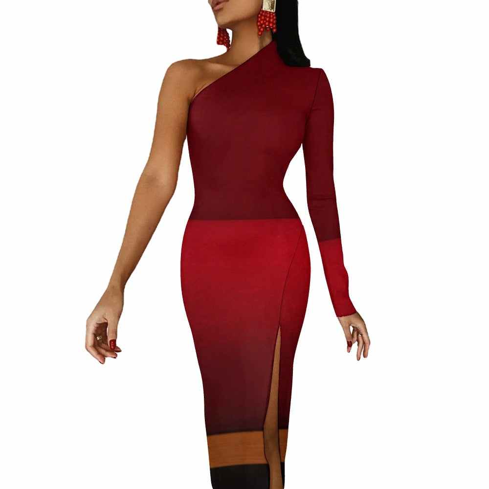 Half Sleeve Slit Dress PODSAVVY LIVING