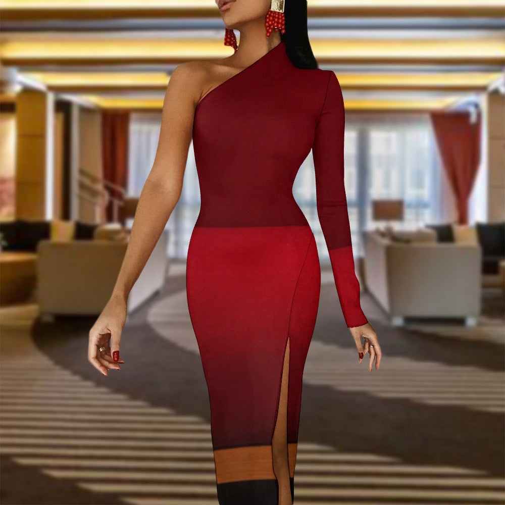 Half Sleeve Slit Dress PODSAVVY LIVING