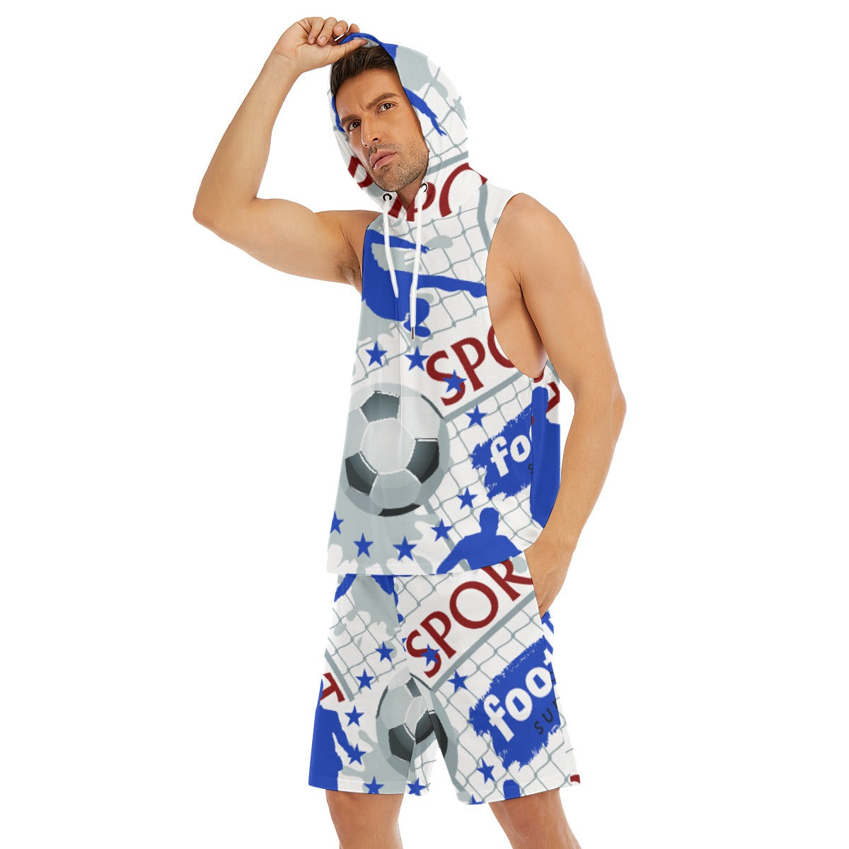 Men's Sleeveless Vest And Shorts Set PODSAVVY LIVING