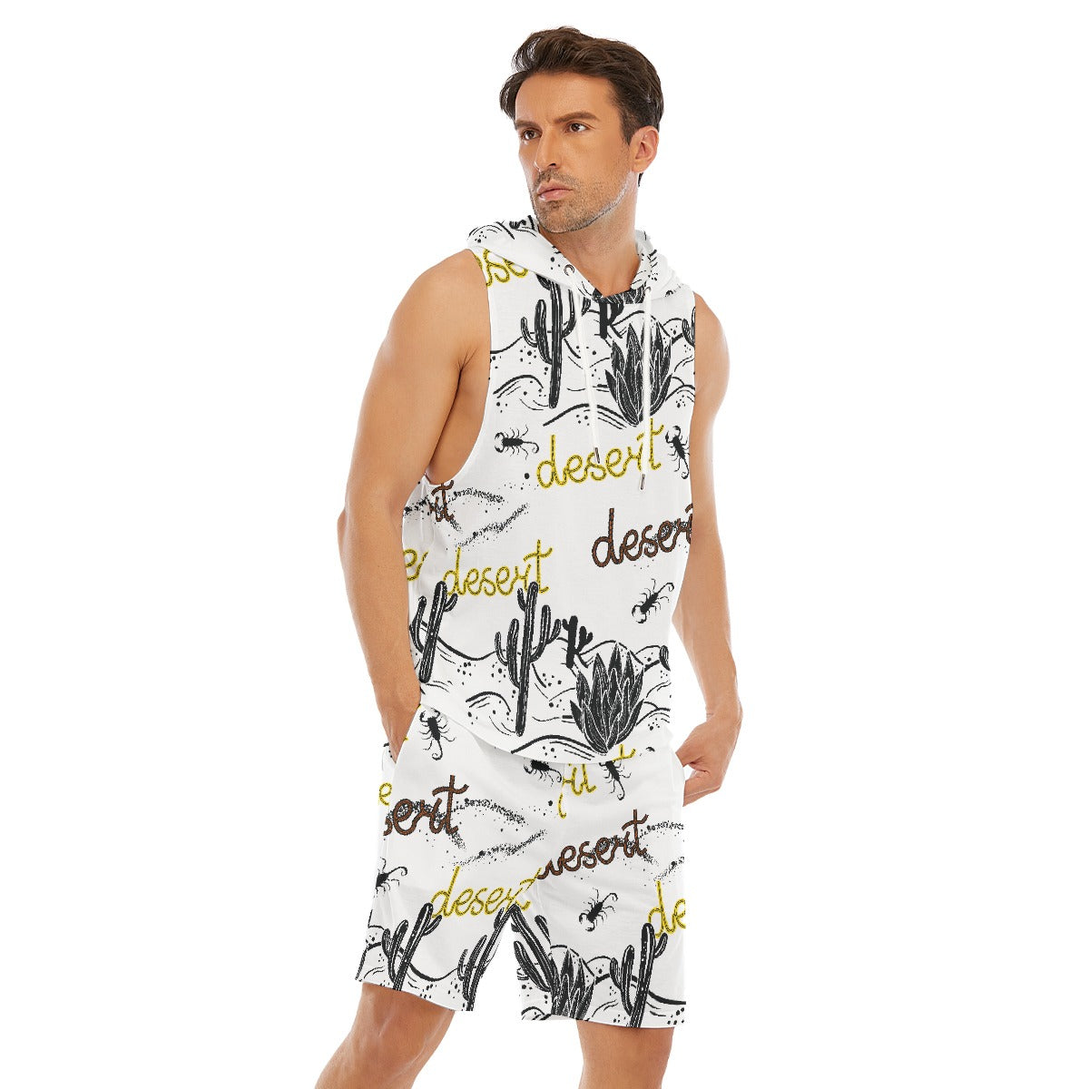 Men's Sleeveless Vest And Shorts Set PODSAVVY LIVING