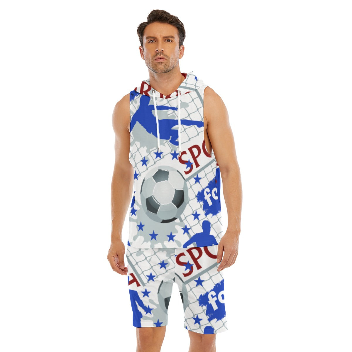 Men's Sleeveless Vest And Shorts Set PODSAVVY LIVING