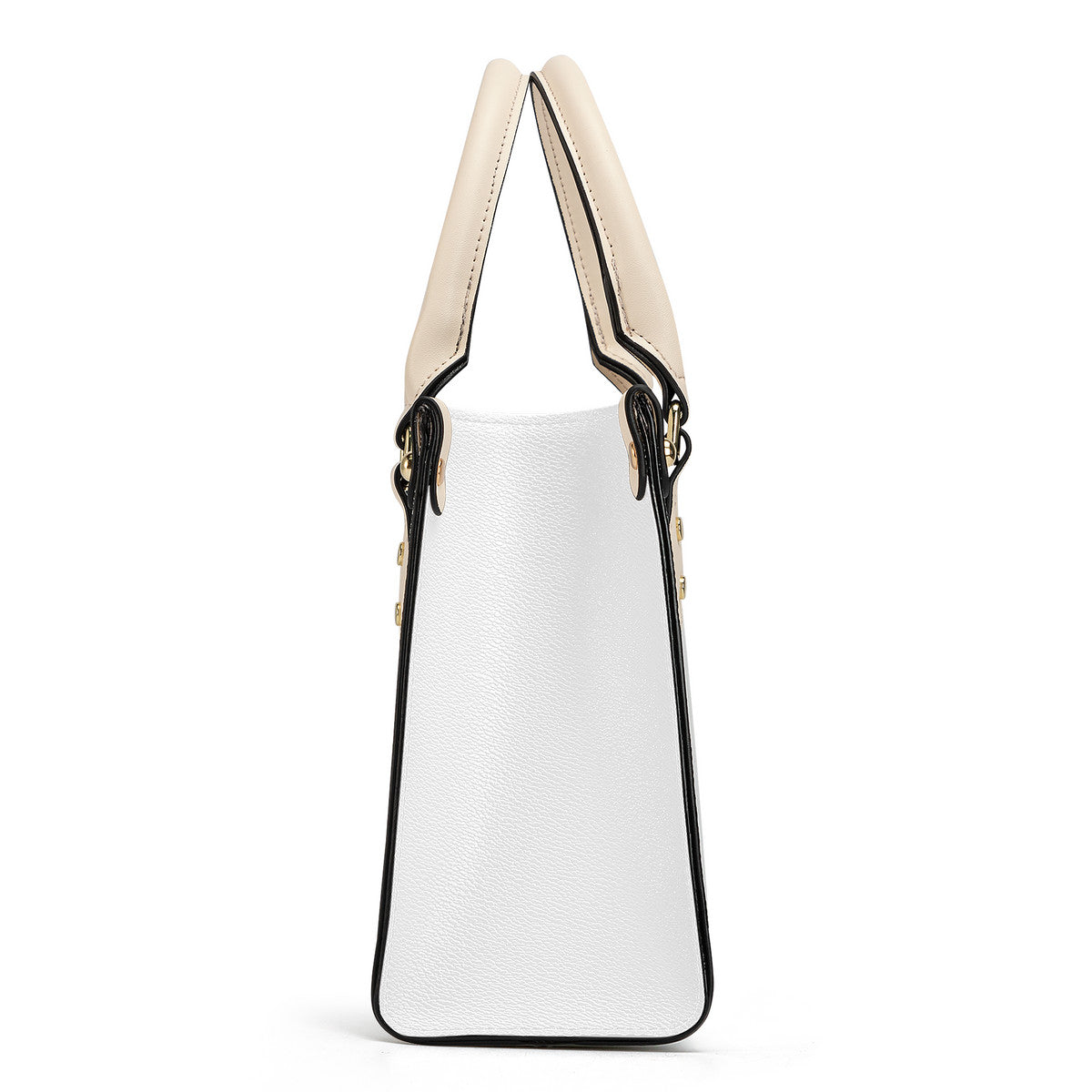 Floral Luxury Women PU Tote Bag - White