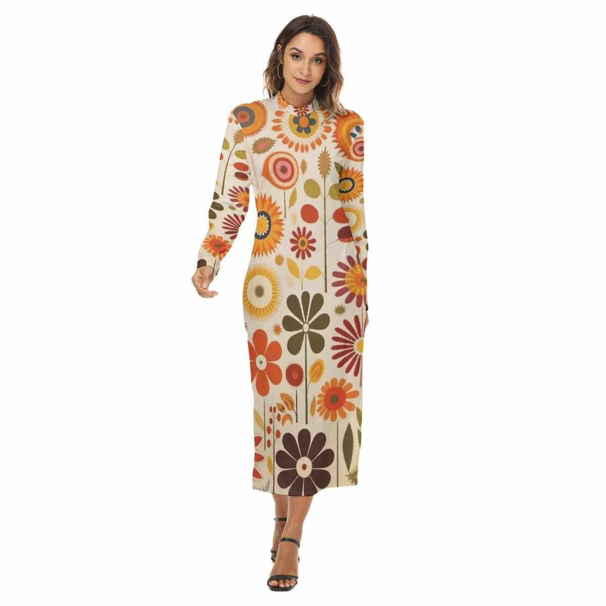 Print Women's Hip Dress PODSAVVY LIVING