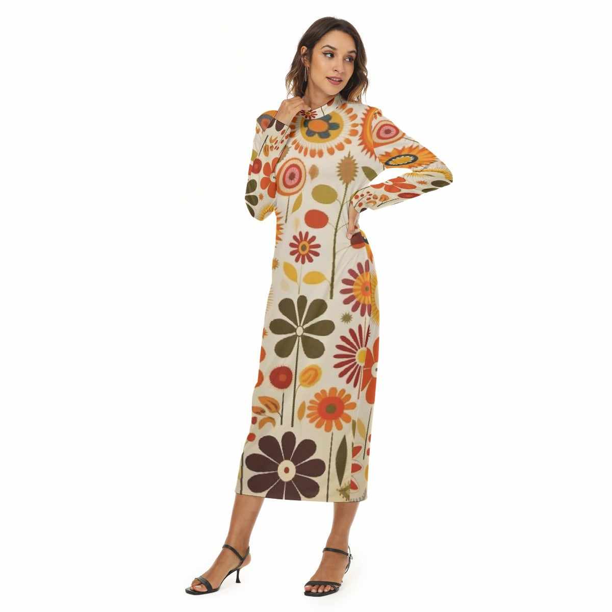 Print Women's Hip Dress PODSAVVY LIVING