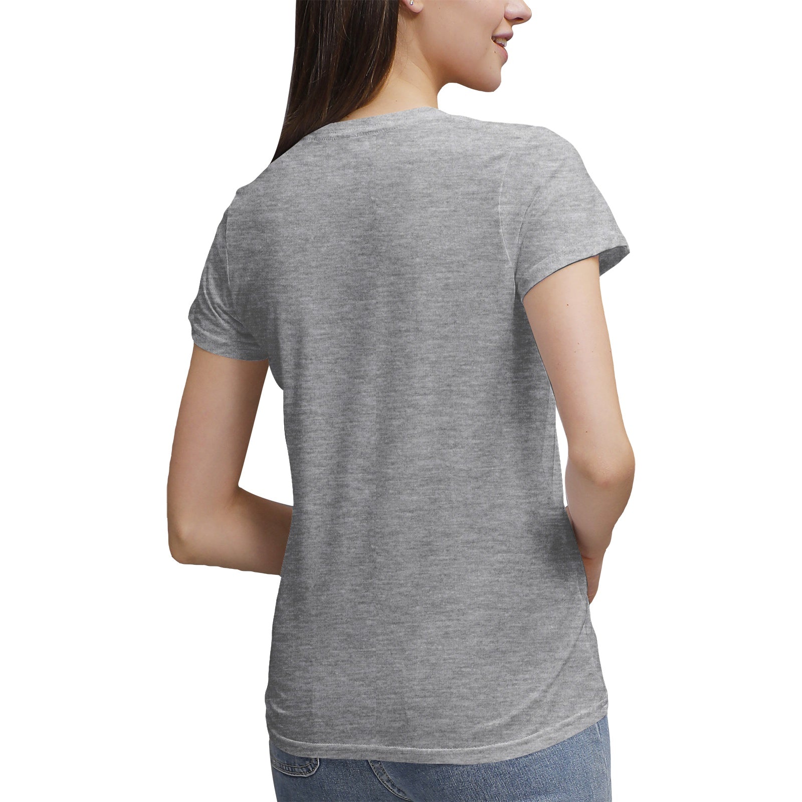 Women's 100% Cotton V‑Neck T‑shirt PODSAVVY LIVING