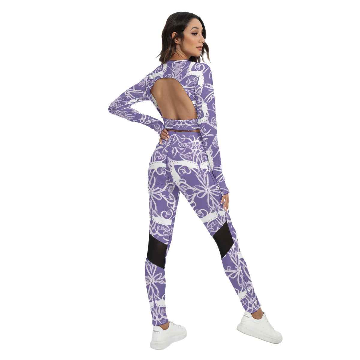 Women's Sport Set With Backless Top And Leggings PODSAVVY LIVING