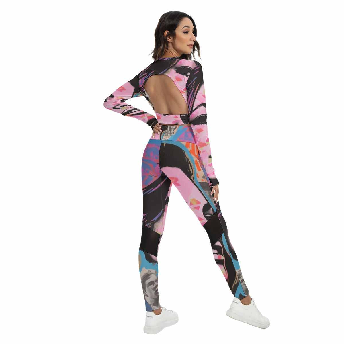 Women's Sport Set With Backless Top And Leggings PODSAVVY LIVING