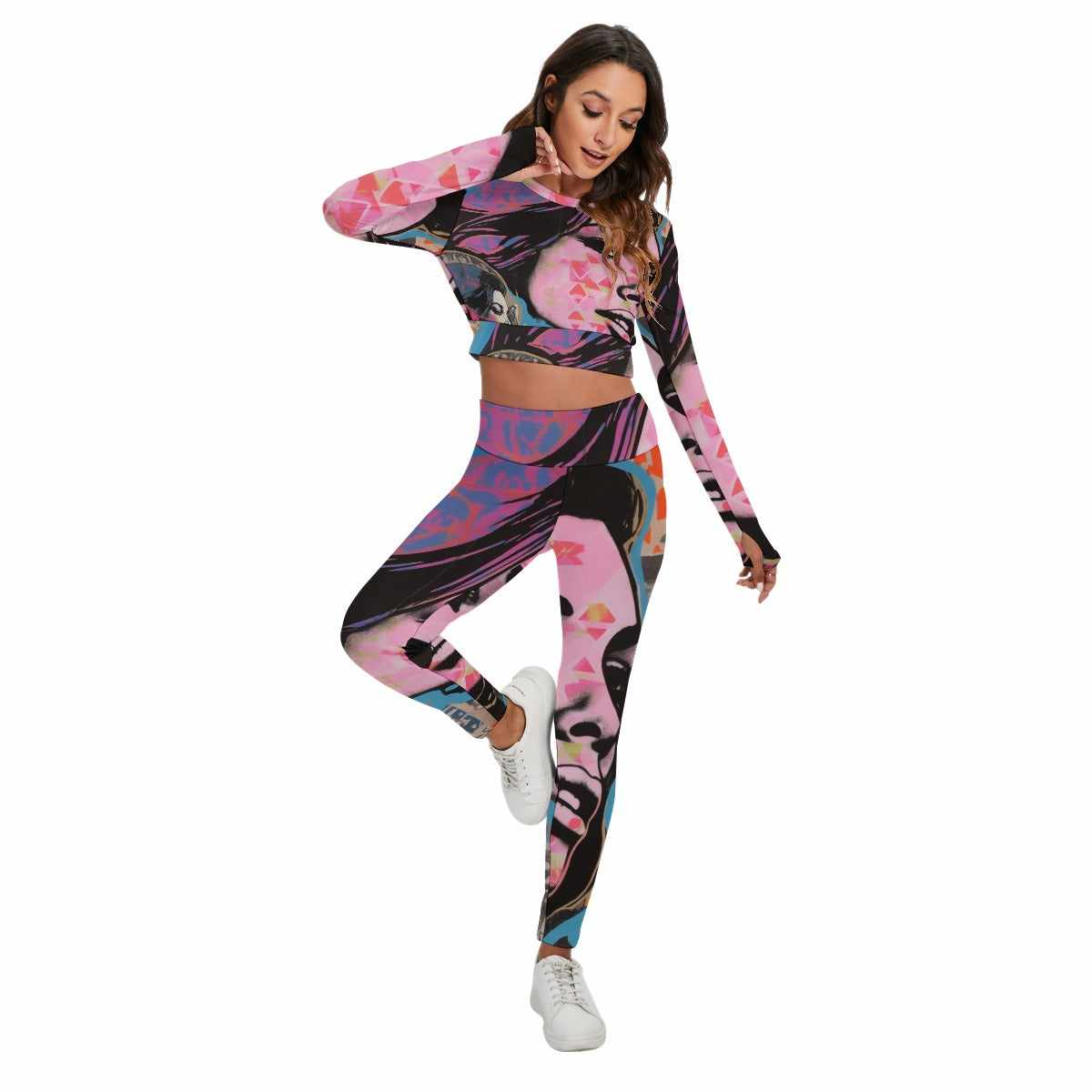 Women's Sport Set With Backless Top And Leggings PODSAVVY LIVING