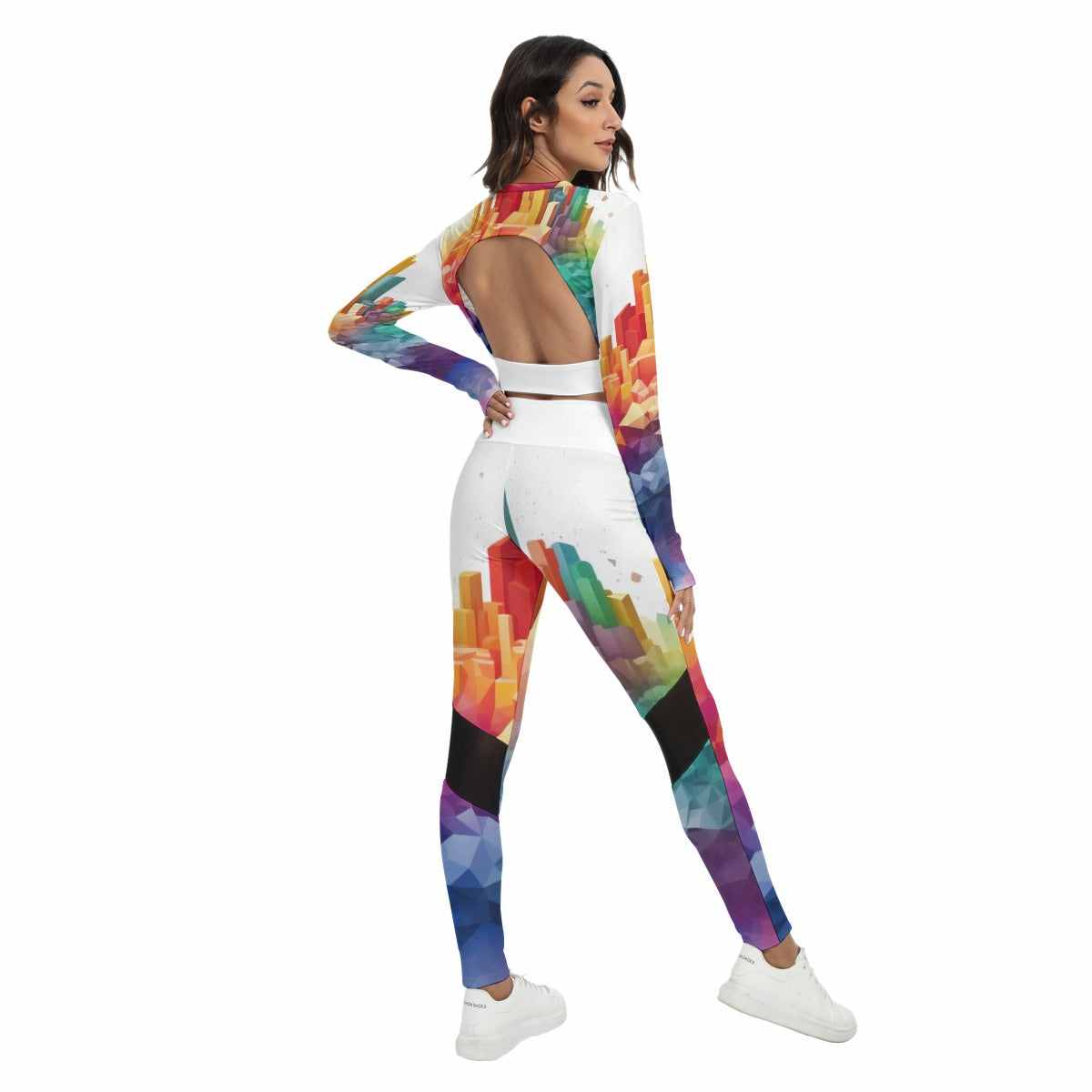 Women's Sport Set With Backless Top And Leggings PODSAVVY LIVING