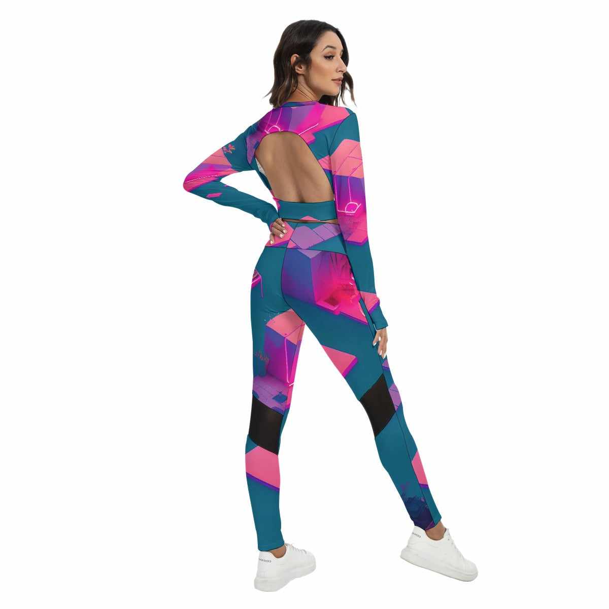 Women's Sport Set With Backless Top And Leggings PODSAVVY LIVING