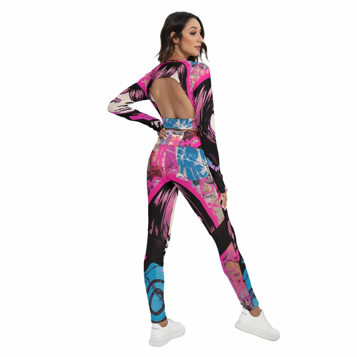 Women's Sport Set With Backless Top And Leggings PODSAVVY LIVING