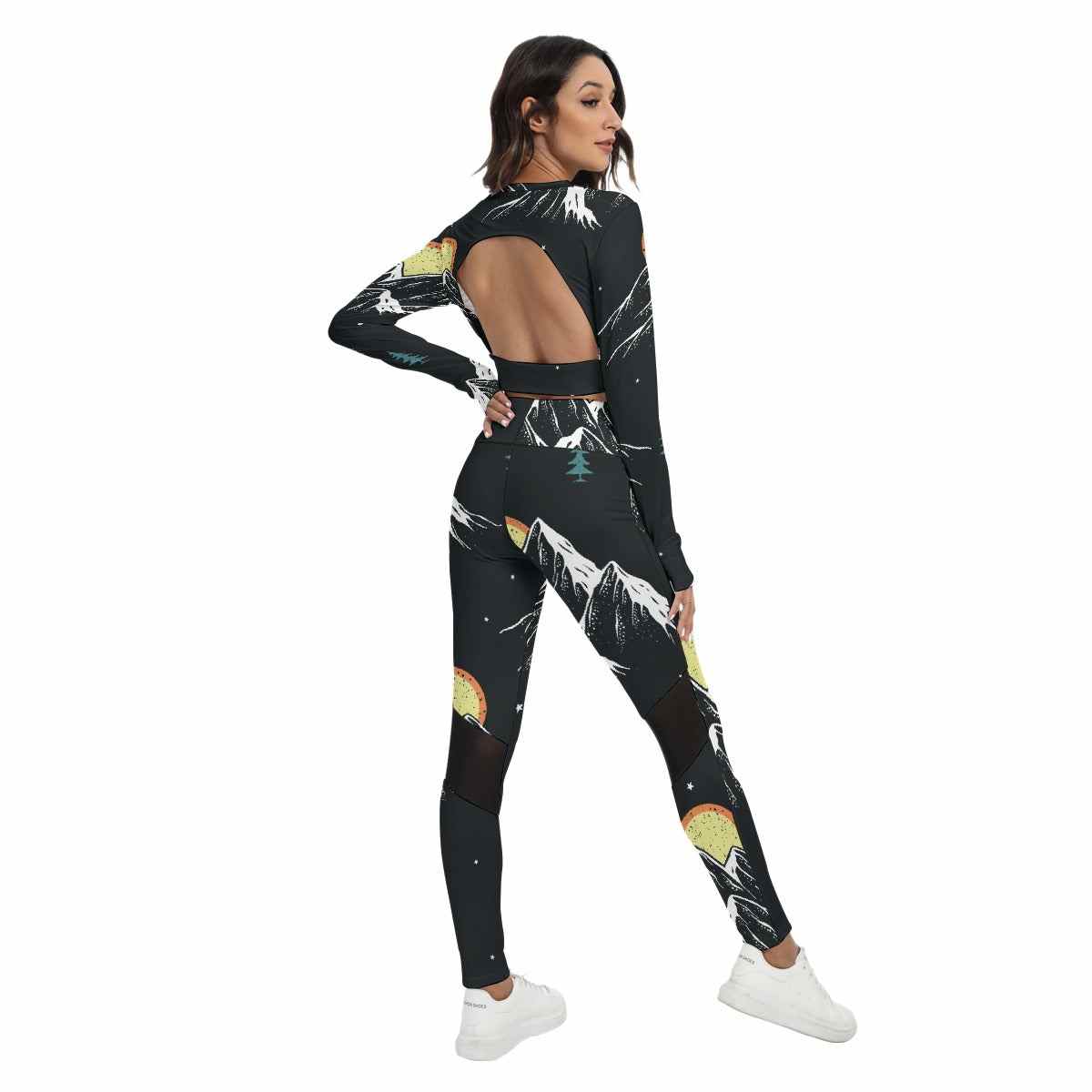 Women's Sport Set With Backless Top And Leggings PODSAVVY LIVING