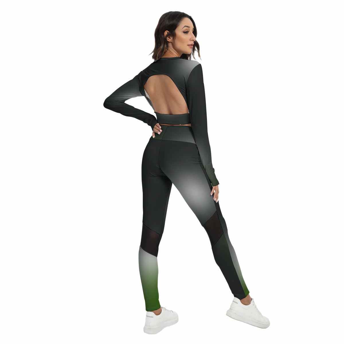 Women's Sport Set With Backless Top And Leggings PODSAVVY LIVING