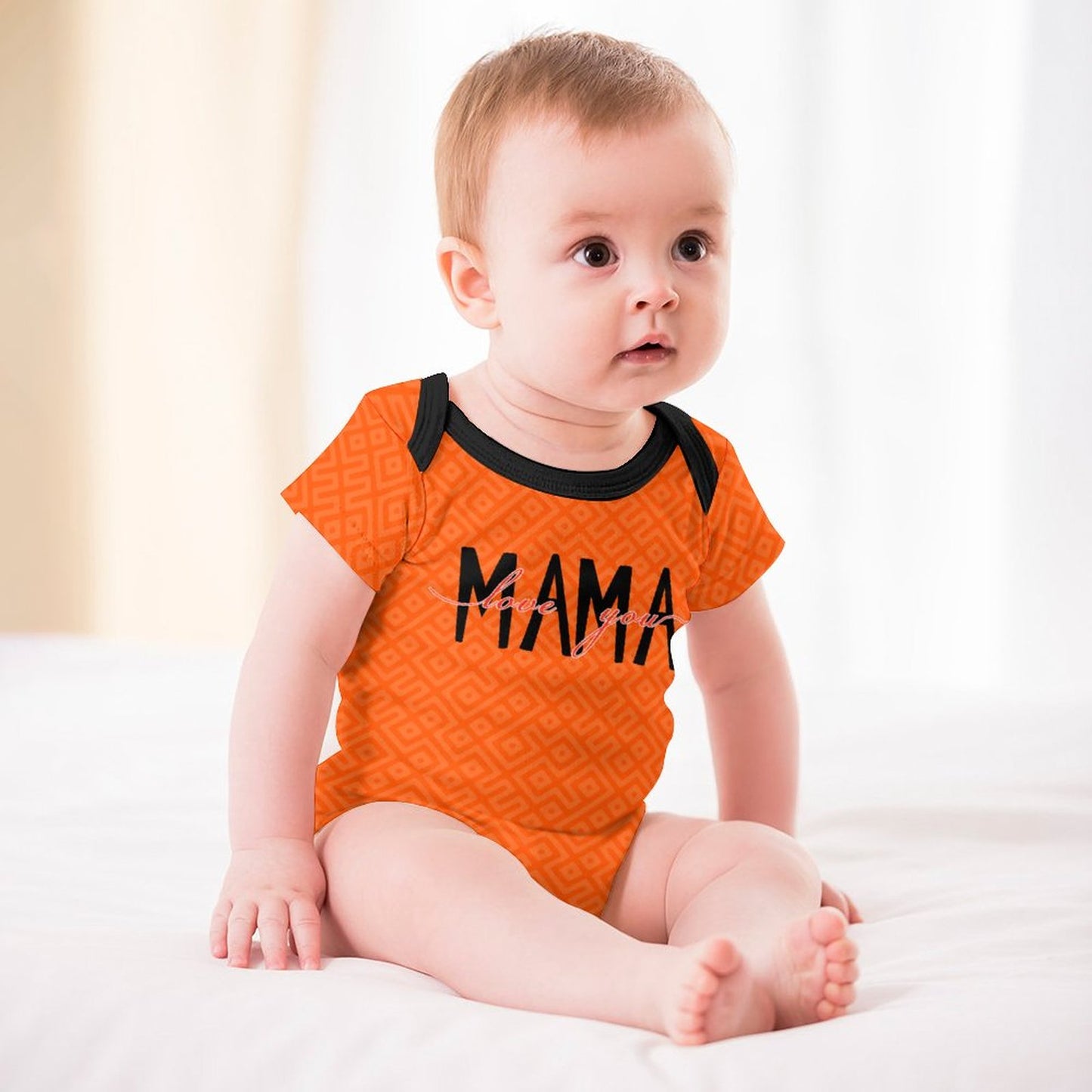 Faux Cotton Short Sleeve Baby Romper