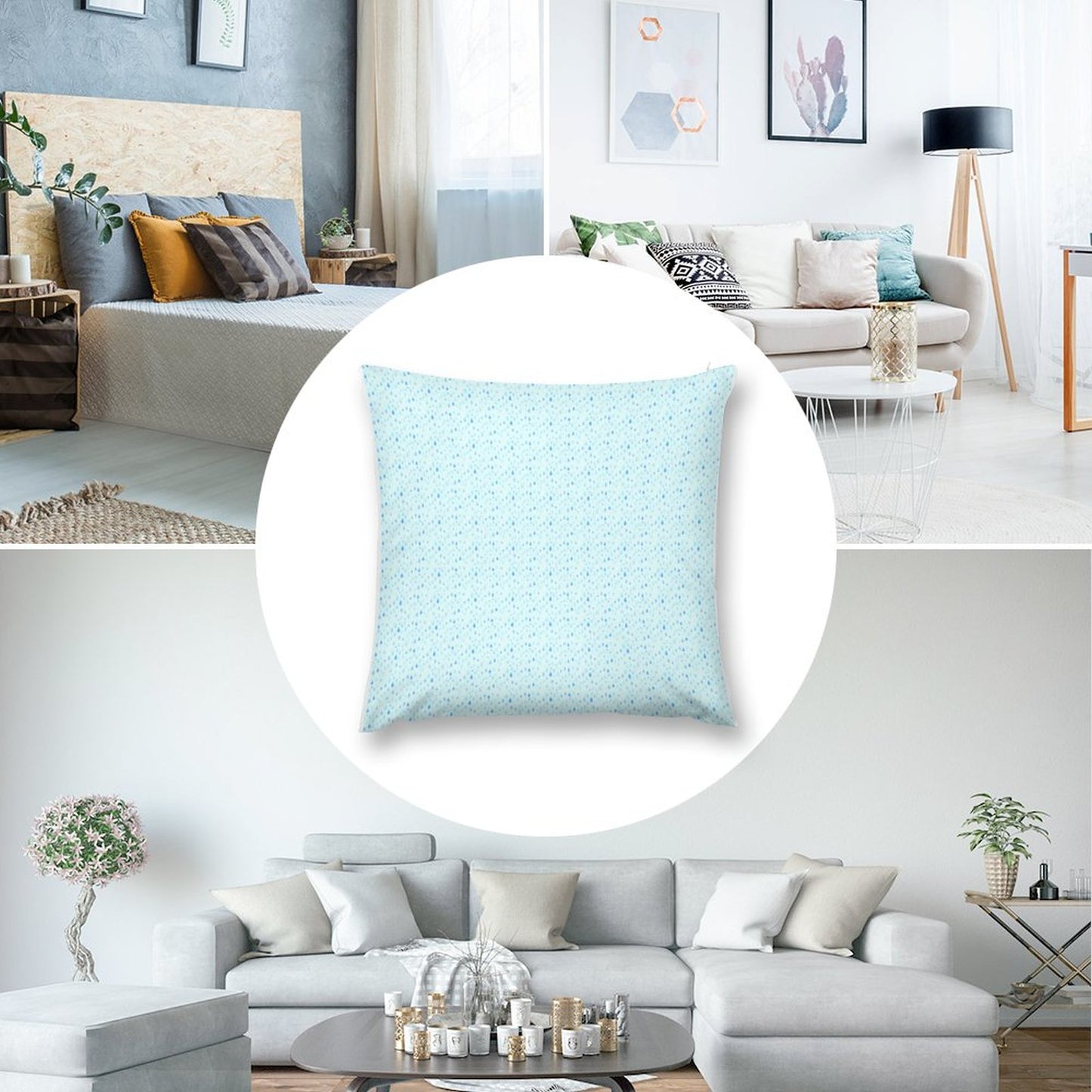 Pillow Case  (Pillow Excluded, Set of 2, Different Pics on 2 Sides)