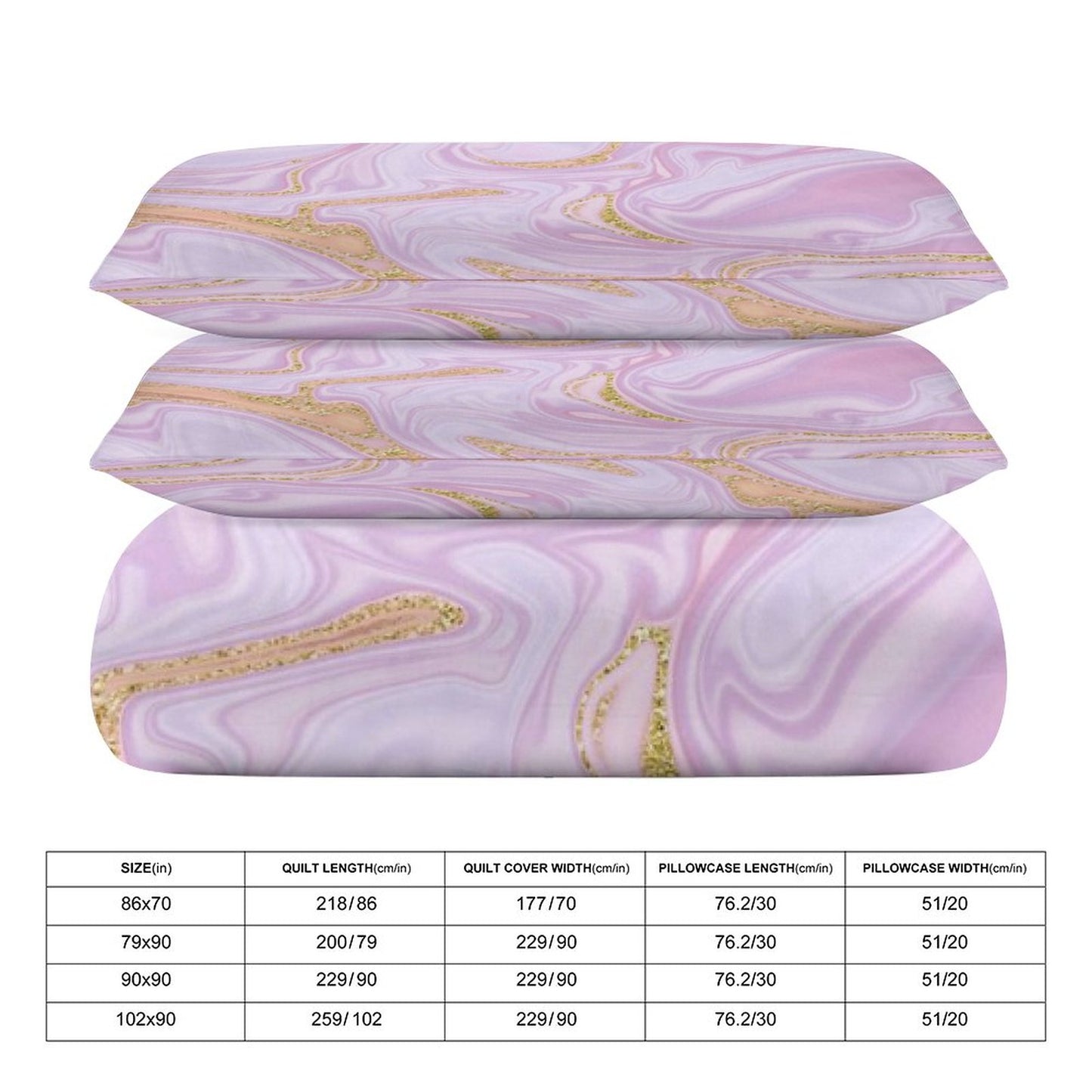 3-Piece Bedding Set-102"x90"/ 259x229cm