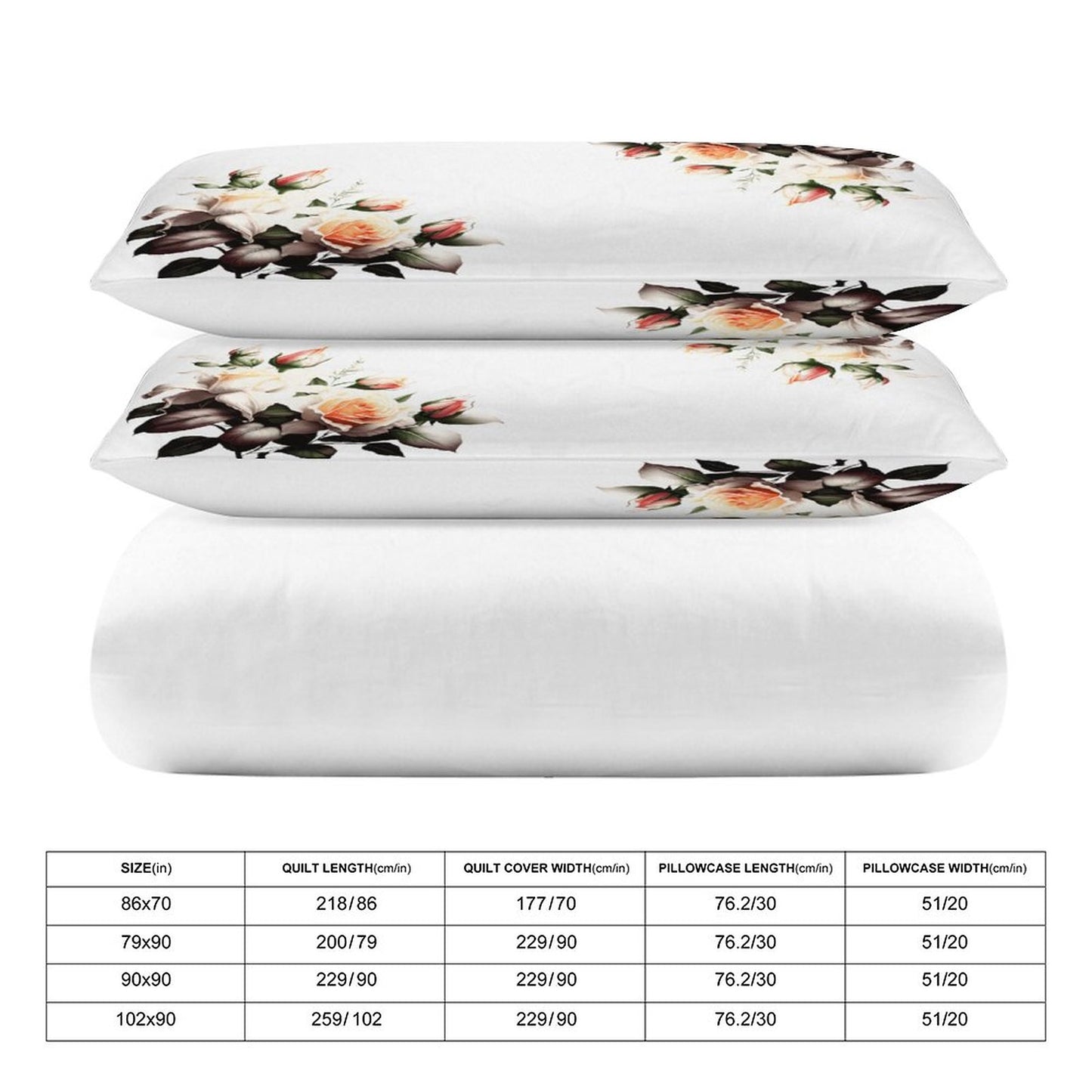 3-Piece Bedding Set-102"x90"/ 259x229cm