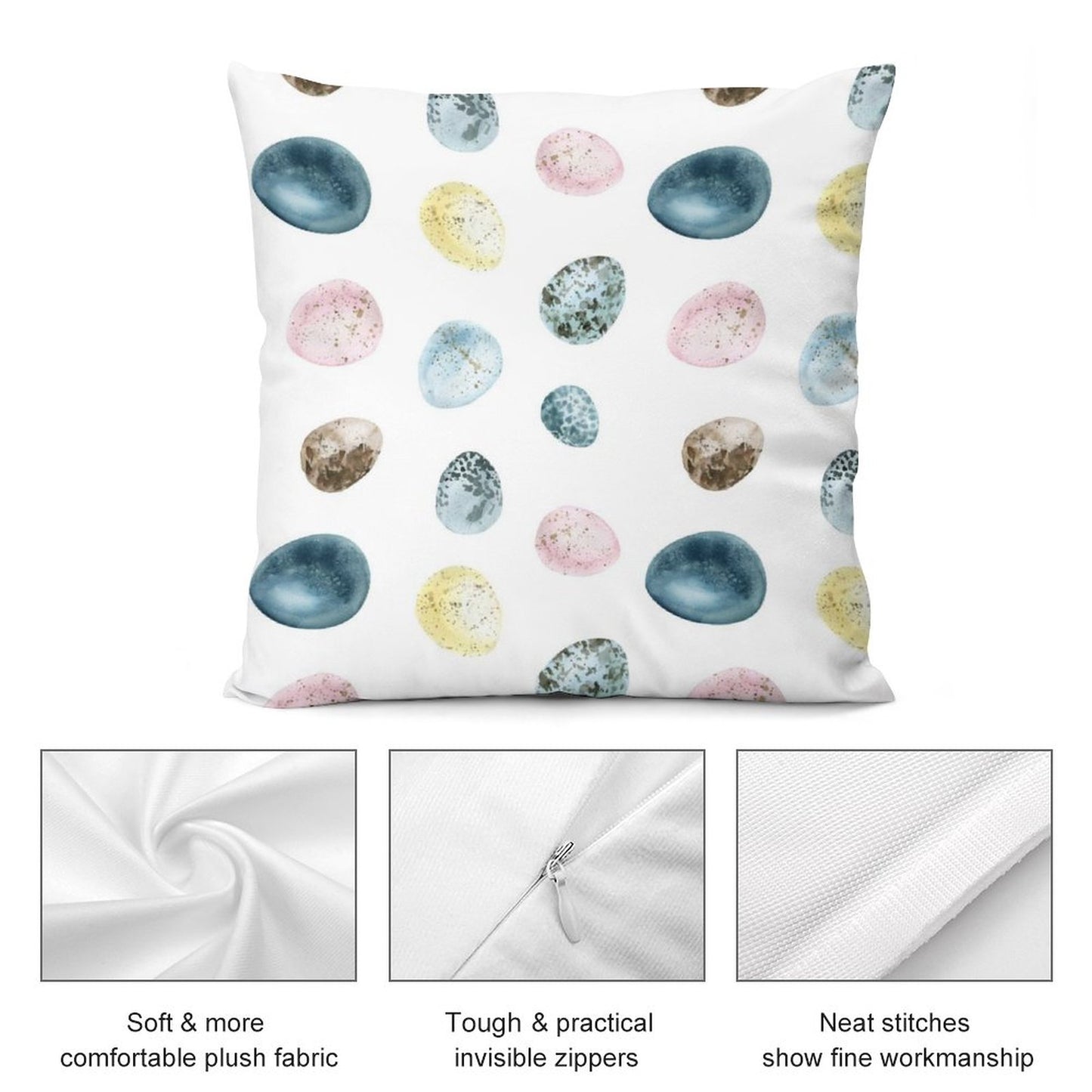 Plush Pillow Case  (Pillow Excluded, Set of 2)